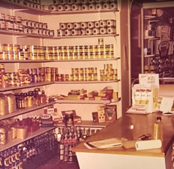 Interieurbeeld winkel in de jaren ’60